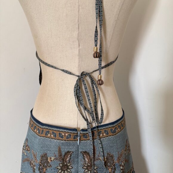 Zimmermann Ascension Plunge Halter Printed Cotton Maxi Dress Multi Floral - Picture 6 of 11